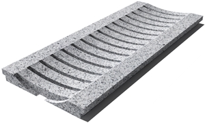 Granite G603 Drain grate 610x250x30 mm, Prof. 1C, Sandblasted