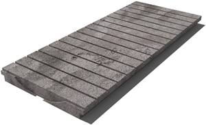 Grey East Drain Grate 610x250x30 mm, Prof. 0B3, Sandblasted