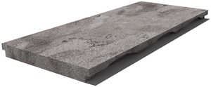 Grey East Drain Grate 610x250x30 mm, Prof. 0U, Sandblasted