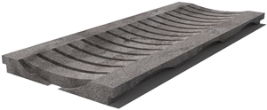 Grey East Drain Grate 610x250x30 mm, Prof. 1CU, Sandblasted