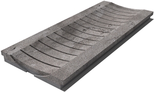 Grey East Drain Grate 610x250x30 mm, Prof. 8B, Sandblasted