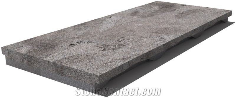 Grey East Drain Grate 610x250x30 mm, Prof. 8U, Sandblasted