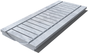 Kavala Drain Grate 610x250x30 mm, Prof. 0B, Sandblasted