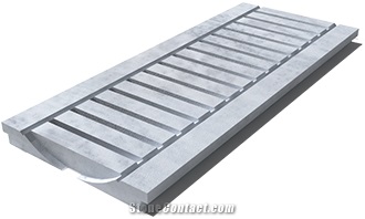 Kavala Drain Grate 610x250x30 mm, Prof. 0C, Sandblasted