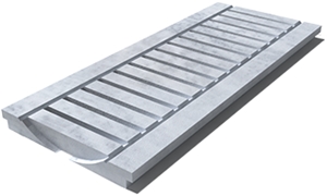 Kavala Drain Grate 610x250x30 mm, Prof. 0C, Sandblasted