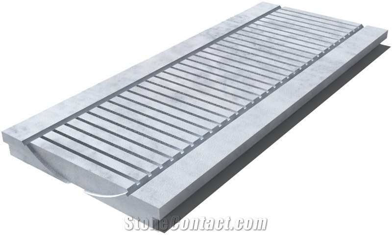 Kavala Drain Grate 610x250x30 mm, Prof. 0D, Sandblasted