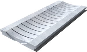 Kavala Drain Grate 610x250x30 mm, Prof. 1B, Sandblasted