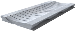 Kavala Drain Grate 610x250x30 Mm, Prof. 1bu, Sandblasted, Kavala Marble Pool Coping