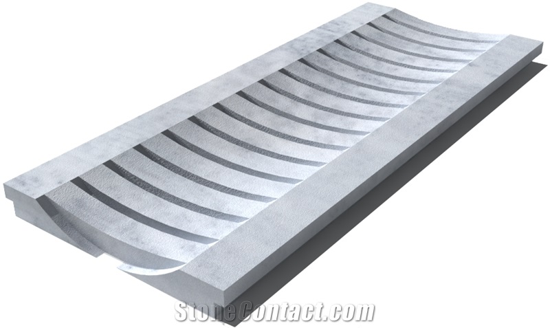 Kavala Drain Grate 610x250x30 mm, Prof. 1C, Sandblasted