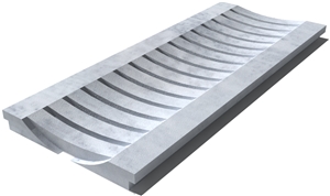 Kavala Drain Grate 610x250x30 mm, Prof. 1C, Sandblasted