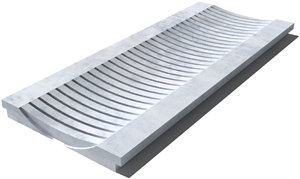 Kavala Drain Grate 610x250x30 mm, Prof. 1D, Sandblasted