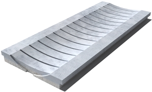 Kavala Drain Grate 610x250x30 mm, Prof. 8B, Sandblasted