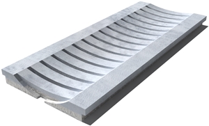 Kavala Drain Grate 610x250x30 mm, Prof. 8C, Sandblasted