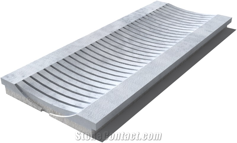 Kavala Drain Grate 610x250x30 mm, Prof. 8D, Sandblasted