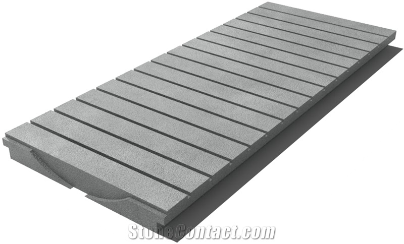 Pietra Serena Drain Grate 610x250x30 Mm, Prof. 0b3, Sandblasted