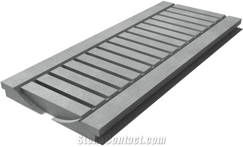 Pietra Serena Drain Grate 610x250x30 mm, Prof. 0C, Sandblasted