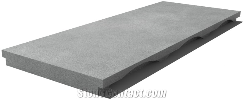 Pietra Serena Drain Grate 610x250x30 mm, Prof. 0U, Sandblasted