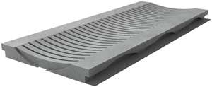 Pietra Serena Drain Grate 610x250x30 mm, Prof. 1DU, Sandblasted