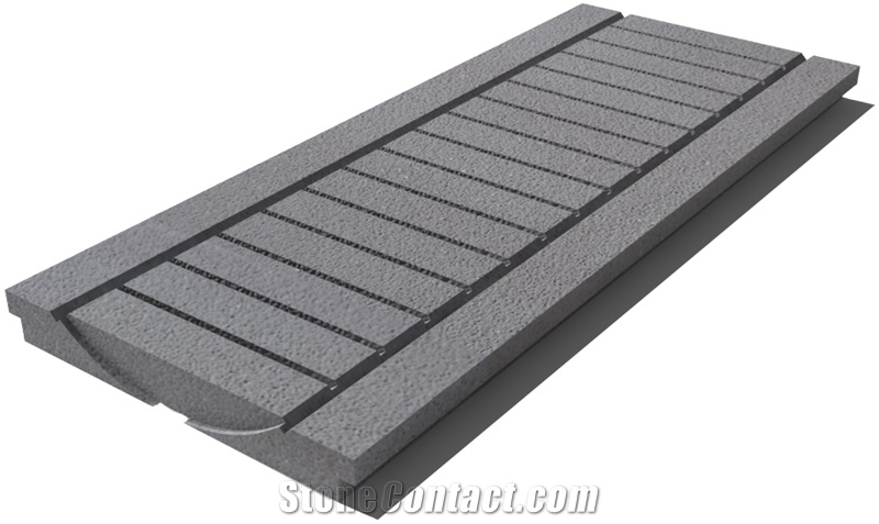 Royal Grey Drain Grate 610x250x30 mm, Prof. 0B, Sandblasted