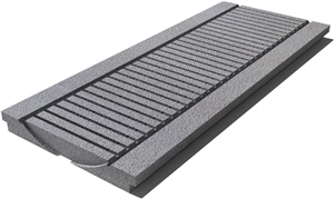 Royal Grey Drain Grate 610x250x30 mm, Prof. 0D, Sandblasted