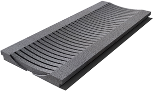 Royal Grey Drain Grate 610x250x30 mm, Prof. 1D, Sandblasted