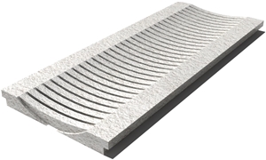 Royal Marfil Drain Grate 610x250x30 mm, Prof. 1D, Sandblasted