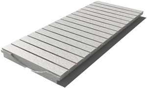 Royal White Drain Grate 610x250x30 mm, Prof. 0B3, Sandblasted