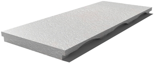 Royal White Drain Grate 610x250x30 mm, Prof. 0U, Sandblasted