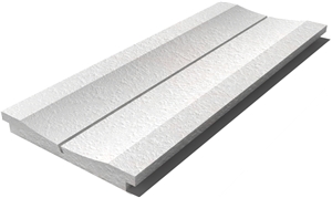 Royal White Drain Grate 610x250x30 mm, Prof. 1E, Sandblasted