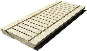Sunny Drain Grate 610x250x30 mm, Prof. 0B, Sandblasted