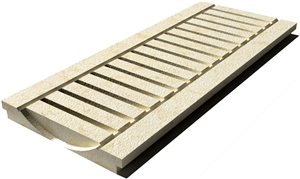 Sunny Drain Grate 610x250x30 mm, Prof. 0C, Sandblasted