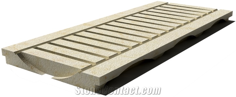 Sunny Drain Grate 610x250x30 mm, Prof. 0CU, Sandblasted
