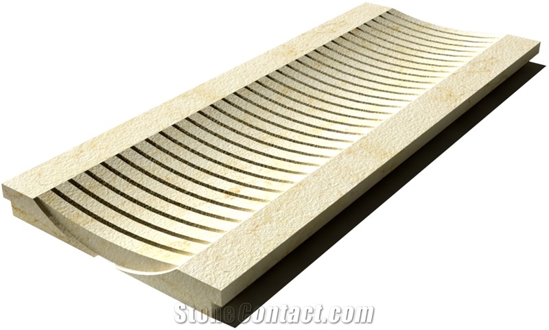 Sunny Drain Grate 610x250x30 mm, Prof. 1D, Sandblasted