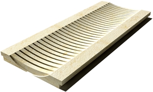 Sunny Drain Grate 610x250x30 mm, Prof. 1D, Sandblasted
