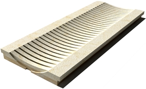 Sunny Drain Grate 610x250x30 mm, Prof. 8D, Sandblasted