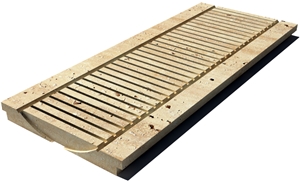 Travertine Drain Grate 610x250x30 mm, Prof. 0D, Sandblasted