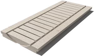 Vratza Beige Drain Grate 610x250x30 mm, Prof. 0B, Sandblasted