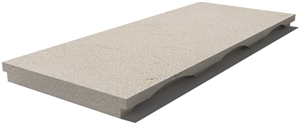 Vratza Beige Drain Grate 610x250x30 mm, Prof. 0U, Sandblasted