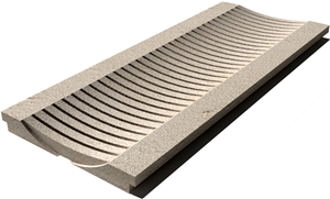 Vratza Beige Drain Grate 610x250x30 mm, Prof. 1D, Sandblasted