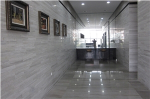 White Wooden Line, White Serpeggiante Marble Tile & Slab