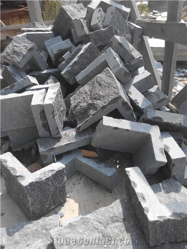 Blue Limestone Corner Stone for Wall