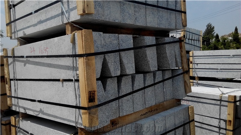 Chamfer Cheap Rectangular Paving Stones, G341 Grey Granite Kerbstone