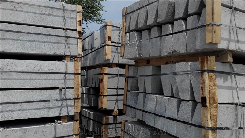 Chamfer Cheap Rectangular Paving Stones, G341 Grey Granite Kerbstone