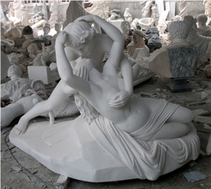 China Hunan White Marble Western Style Human Sculpture Garden Building Stone Good Design