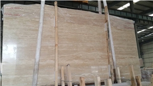 Beige Natural Polished Travertine Slabs
