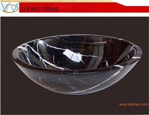 Nero Marquina Marble Wash Basin,Bath Sink