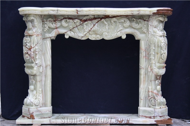 Green Onyx Fireplace Mantel