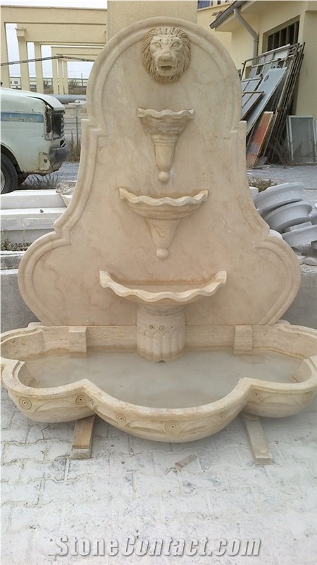 Yellow Marble Garden Water Fountain