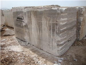Persian Silver Travertine Block, Iran Grey Travertine