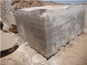 Persian Silver Travertine Block, Iran Grey Travertine